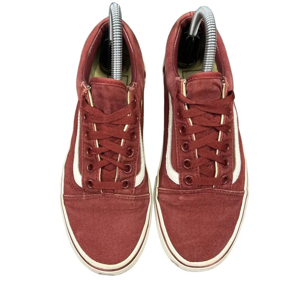 VANS Old Skool Burgundy Canvas Unisex Lace-Up Sneakers Men's 6/Women's 7.5 - Picture 2 of 8